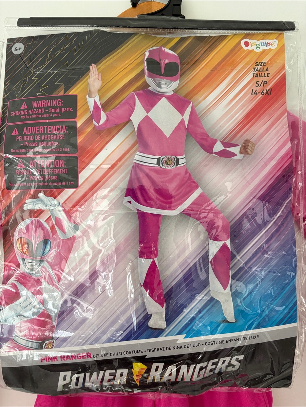 Pink Power Ranger Costume Size 4-6X